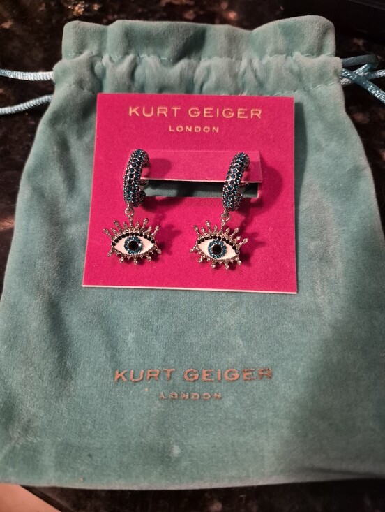 Kurt Geiger Jewelry - KURT GEIGER 👀 EVIL EYE DANGLE CZ Earrings $78 R 🎁 GIFT BAG NWT